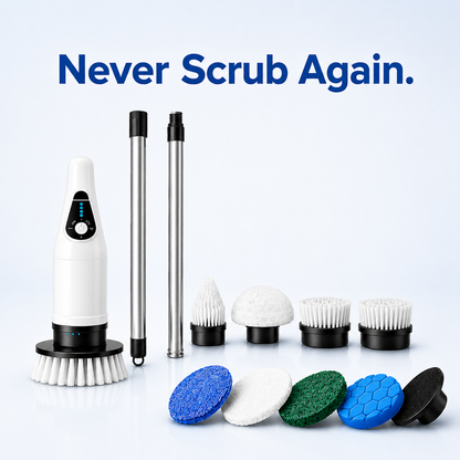 Cleanova™ 9-in-1 Cordless Spin Scrubber with 9 Brush Heads
