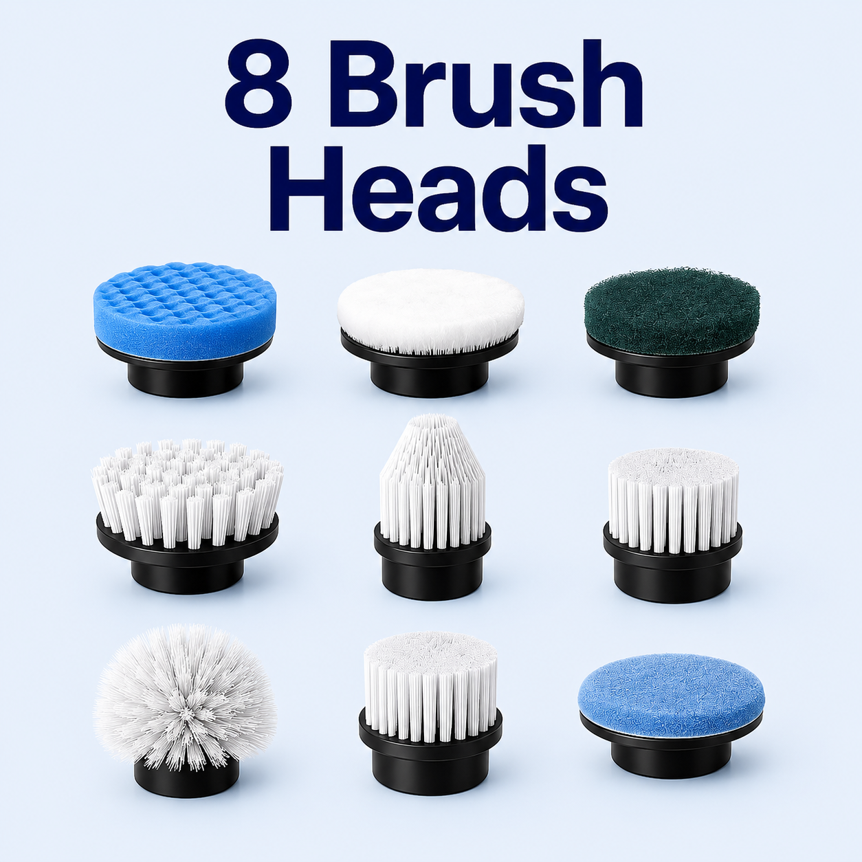 Cleanova™ 9-in-1 Cordless Spin Scrubber with 9 Brush Heads