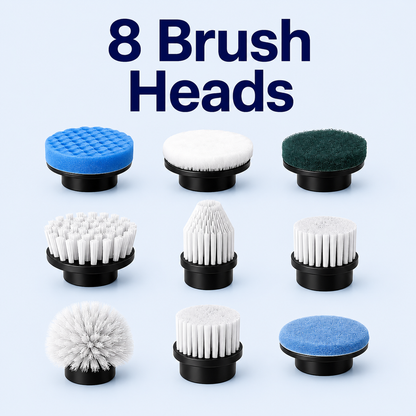 Cleanova™ 9-in-1 Cordless Spin Scrubber with 9 Brush Heads